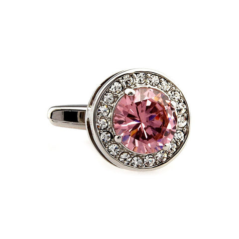 Cufflinks: Pink Gem - Pret A Mode - 1