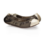 Emma Gunmetal & Gold Flats for Women - Pret A Mode - 1