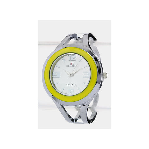 Silver & Yellow Modernistic Watch - Pret A Mode