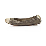 Emma Gunmetal & Gold Flats for Women - Pret A Mode - 2