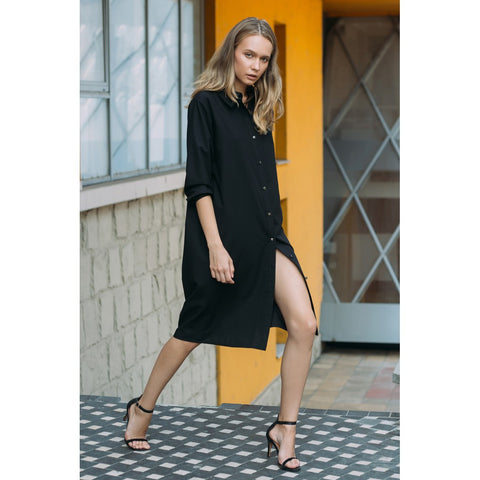 Black shirt-dress - Pret A Mode - 1