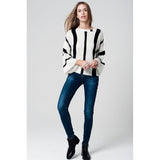 Cream striped sweater with belled sleeves - Pret A Mode - 4