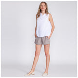 White cowl neck blouse - Pret A Mode - 4