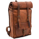 Leather Rolltop Backpack - Pret A Mode - 1