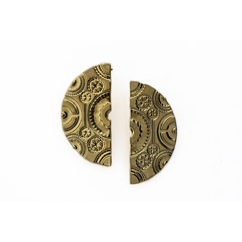 Wheel Earrings- Gold - Pret A Mode