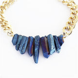 Rocked Up Necklace (Sapphire Blue) - Pret A Mode - 3