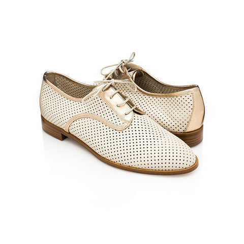 Lesly Vanilla Gold Derby/Oxford for Women - Pret A Mode - 1