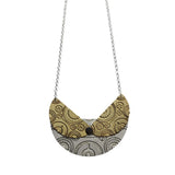 Kinetic Wheel Necklace- Black and Gold - Pret A Mode - 4