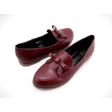 Amber red wine loafers with feminine bow - Pret A Mode - 3