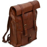 Leather Rolltop Backpack - Pret A Mode - 4