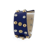 Royal Blue & Gold Crystal Belt Statement Watch - Pret A Mode - 4