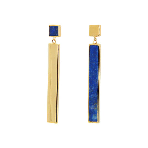 Duality Earrings- Lapis - Pret A Mode