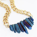 Rocked Up Necklace (Sapphire Blue) - Pret A Mode - 2