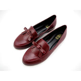 Amber red wine loafers with feminine bow - Pret A Mode - 4