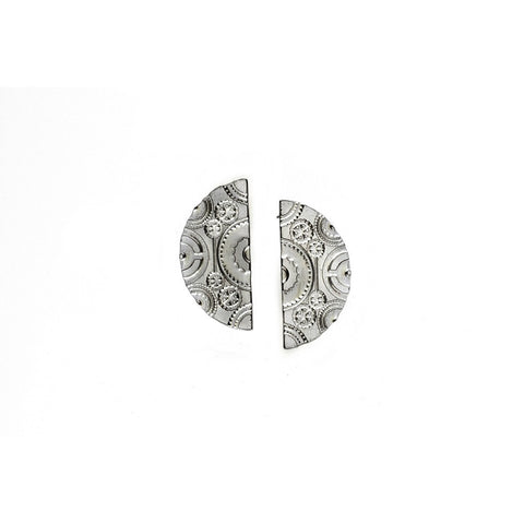 Wheel Earrings- Silver - Pret A Mode