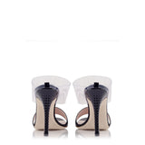 PRINCIPESSA Pyramid Leather and PVC Mule - Pret A Mode - 3