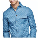 BUBBI Arctic blue quilted denim shirt - Pret A Mode - 3