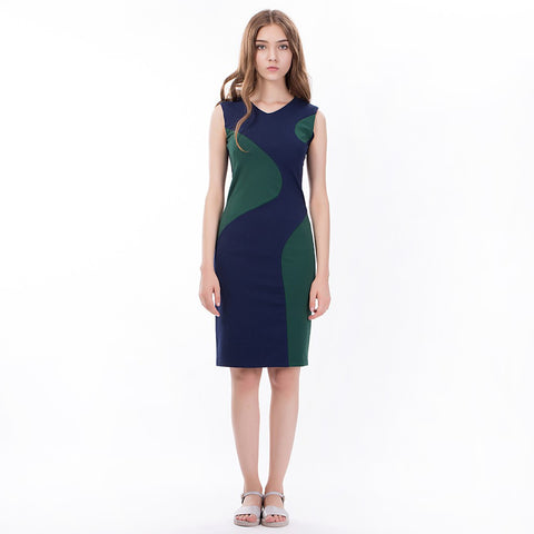 The Shape Shift Dress in Blue and Green - Pret A Mode - 1