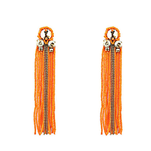 Sheen Tasseled Earrings - Pret A Mode - 1