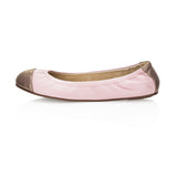 Emma Pink & Taupe Flats for Women - Pret A Mode - 2