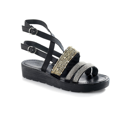 Arianna Black Sandal - Pret A Mode - 1