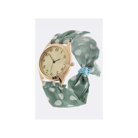 Mint Polka Dot Band Watch - Pret A Mode - 1