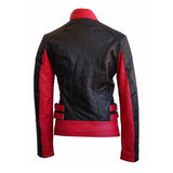 Women Brando Black Pink Leather Jacket - Pret A Mode - 3