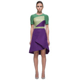 'Folded Dream' Color Block, Tight Waist Dress - Pret A Mode - 2