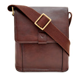 Aiden Small Leather Messenger Cross Body Bag - Pret A Mode - 2