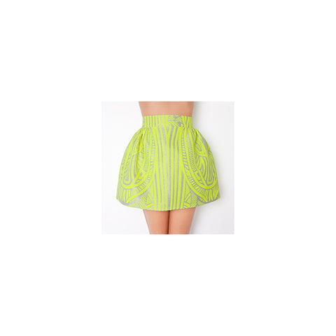 WOOL YELLOW SKIRT - Pret A Mode