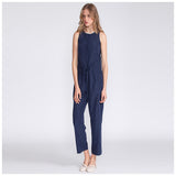 women's jumpsuit, blue - Pret A Mode - 4