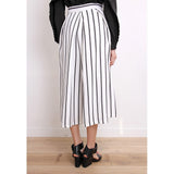 Stripe Chiffon Crop Pants - Pret A Mode - 4