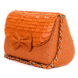 Ruche & Hues Candy Glow Beaded Baguette Orange - Pret A Mode - 1