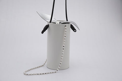 Adolescence Revolution | Cylinder Shoulder Bag | White - Pret A Mode - 1