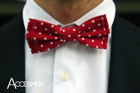 Red Dots Bow Tie - Pret A Mode