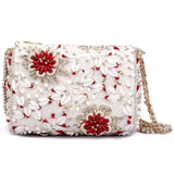 Ruche & Hues Red Splash Crystal Slingbag White/Red - Pret A Mode - 4