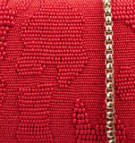 Ruche & Hues Abstract Beaded Slingbag Red - Pret A Mode - 4
