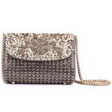 Ruche & Hues Metallic Bling Baguette Grey/Gold - Pret A Mode - 2