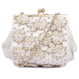 Ruche & Hues Floral-Kiss Embellished Minaudière Ivory - Pret A Mode - 2