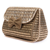 Ruche & Hues Pretty Forever Beaded Baguette Ivory/Bronze - Pret A Mode - 1