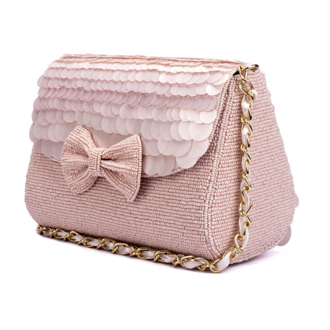 Ruche & Hues Angel Glow Beaded Baguette Pink - Pret A Mode - 1