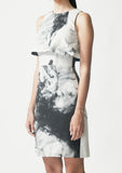 Ink Print Crop Top Dress