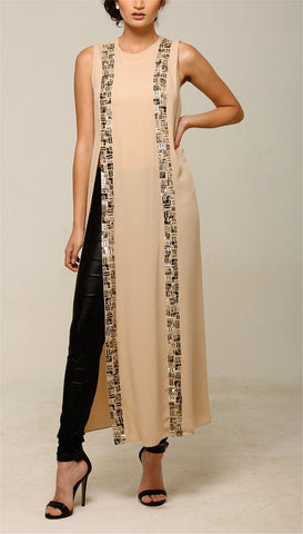 Geometric Slit Maxi Top - Pret A Mode - 1