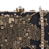 Ruche & Hues Vintage Rust Minaudière Black/Gold - Pret A Mode - 4