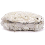 Ruche & Hues Pick-A-Flower Embellished Minaudière Ivory - Pret A Mode - 4