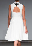 White Fit and Flare Dress