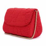 Ruche & Hues Abstract Beaded Baguette Red - Pret A Mode - 2