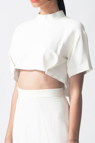 Cropped Top Calligraphy Print - Pret A Mode - 1