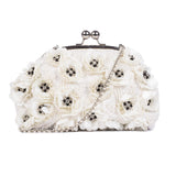 Ruche & Hues Pick-A-Flower Embellished Minaudière Ivory - Pret A Mode - 3
