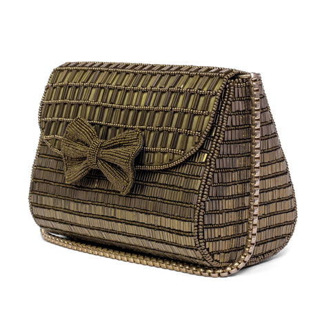 Ruche & Hues Pretty Forever Beaded Baguette Bronze - Pret A Mode - 1
